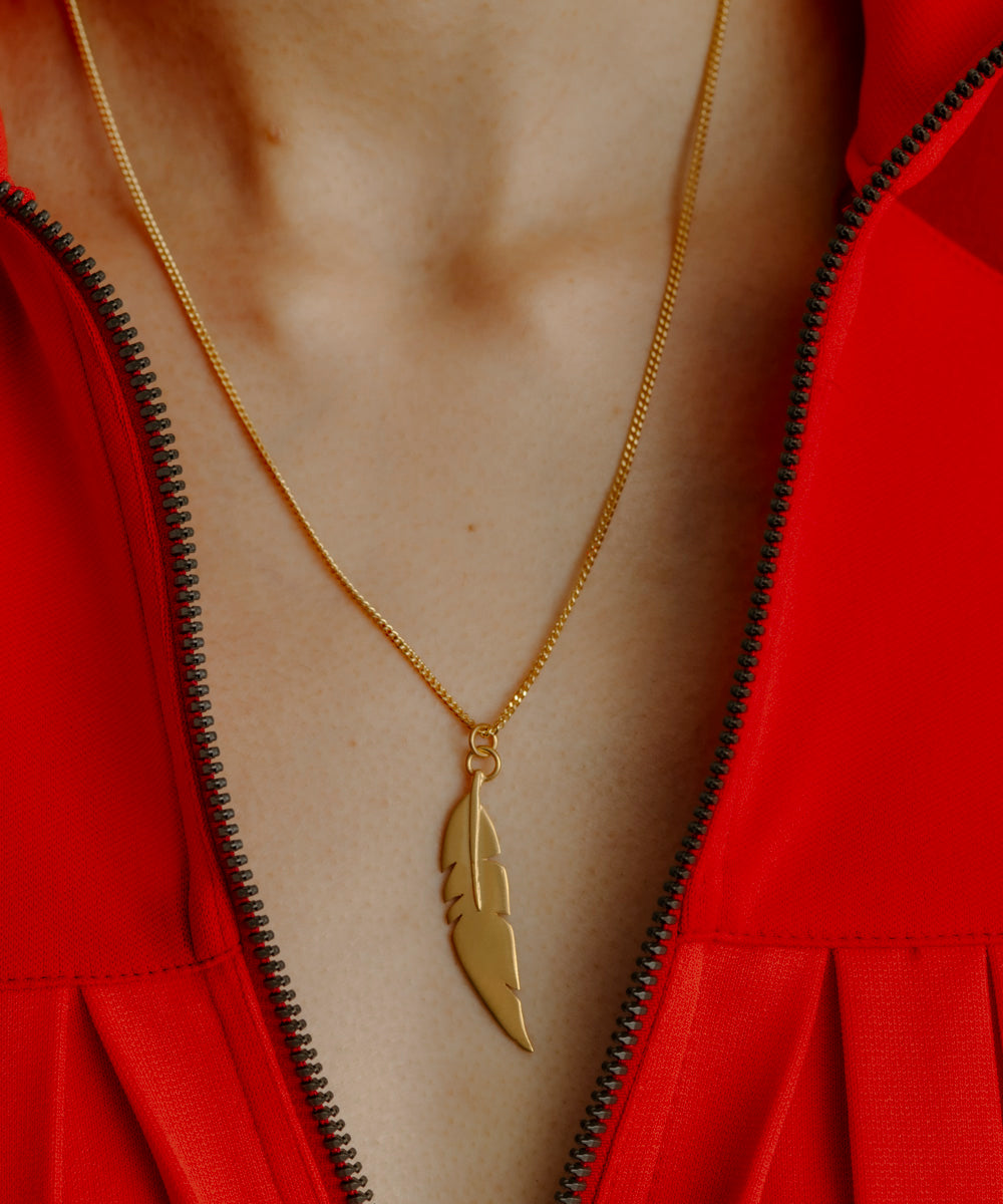 VH x FACETASM FEATHER PENDANT FOR NECKLACE - Goldplated