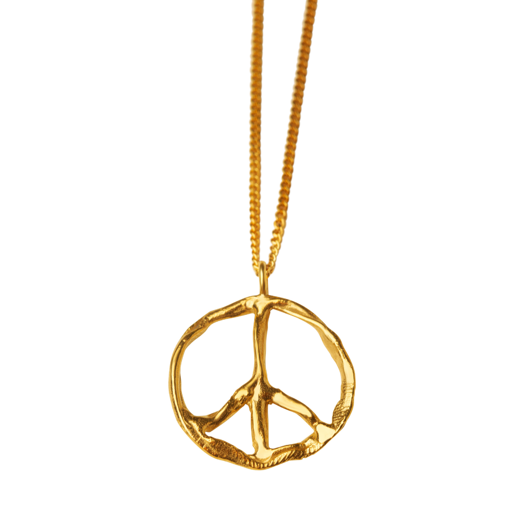 VH x FACETASM PEACE SIGN PENDANT FOR NECKLACE - Goldplated