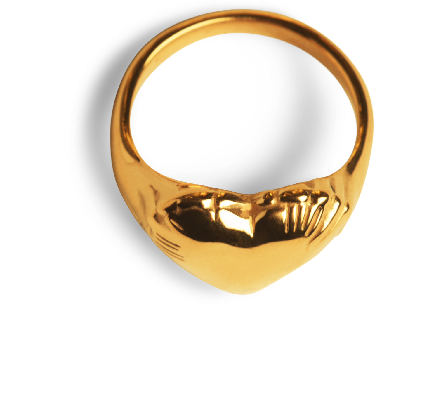 LOVE LETTERS HEART RING - goldplated