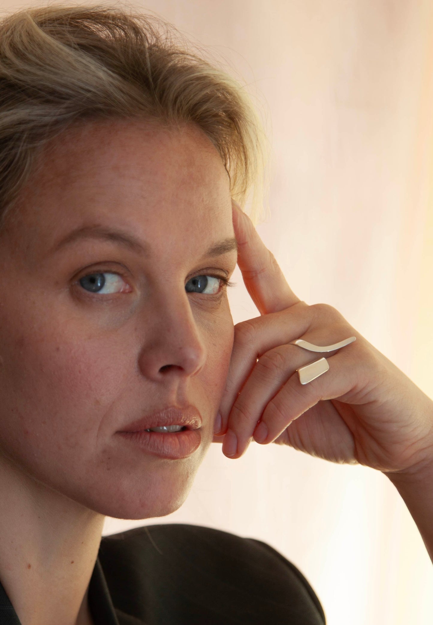 LILY RING ORGANIC - silver