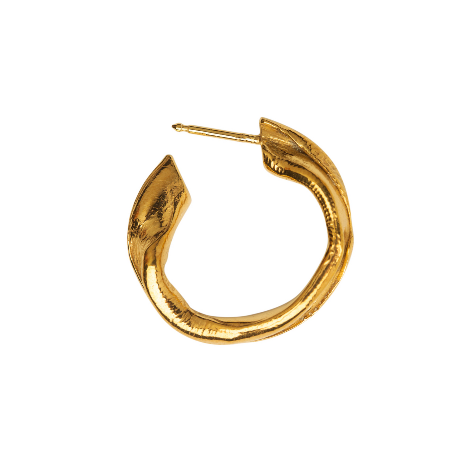 DRIP CHUNKY HOOP - goldplated silver