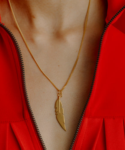 VH x FACETASM FEATHER PENDANT FOR NECKLACE - Goldplated