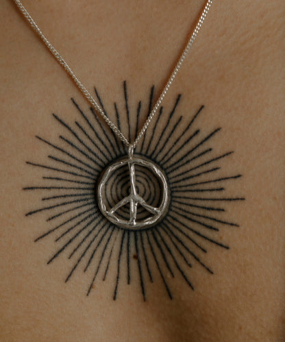 VH x FACETASM PEACE SIGN PENDANT FOR NECKLACE - Silver