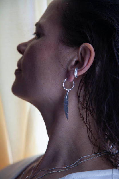 VH x FACETASM FEATHER PENDANT FOR EARRING - sterling silver pendant