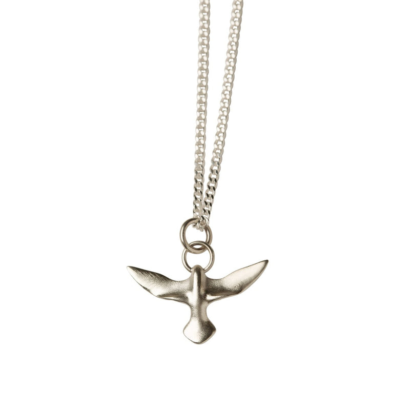 VH x HV bird necklace - silver