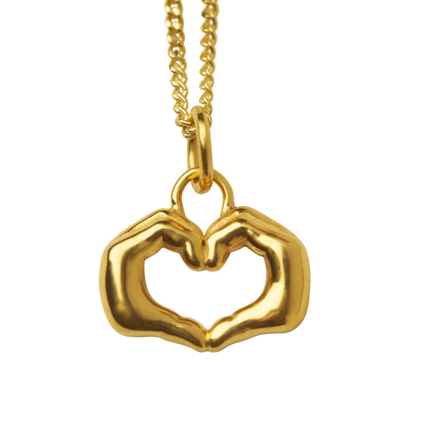 LOVE & RESPECT pendant necklace, Gold-plated