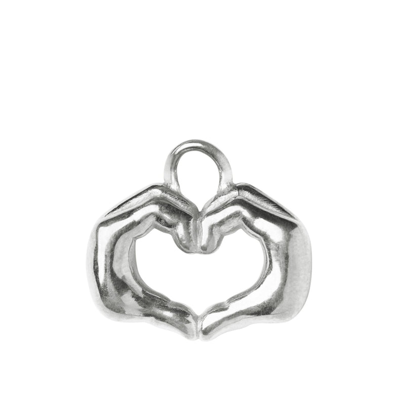 LOVE & RESPECT pendant earring, Silver