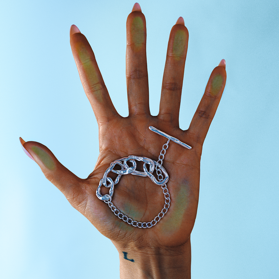 DRIP BRACELET CHUNKY x 5 - silver