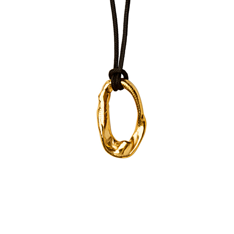 DRIP pendant w string, goldplated