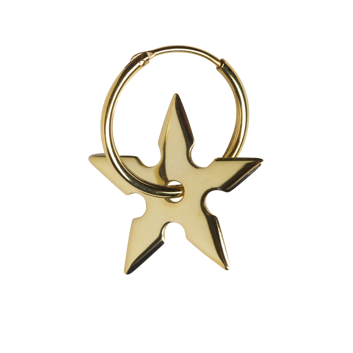 SHURIKEN STAR PENDANT - shiny goldplated sterling silver pendant