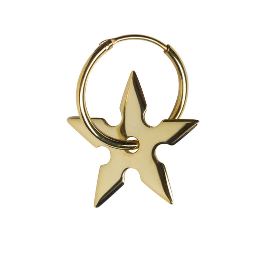 SHURIKEN STAR PENDANT - shiny goldplated sterling silver pendant