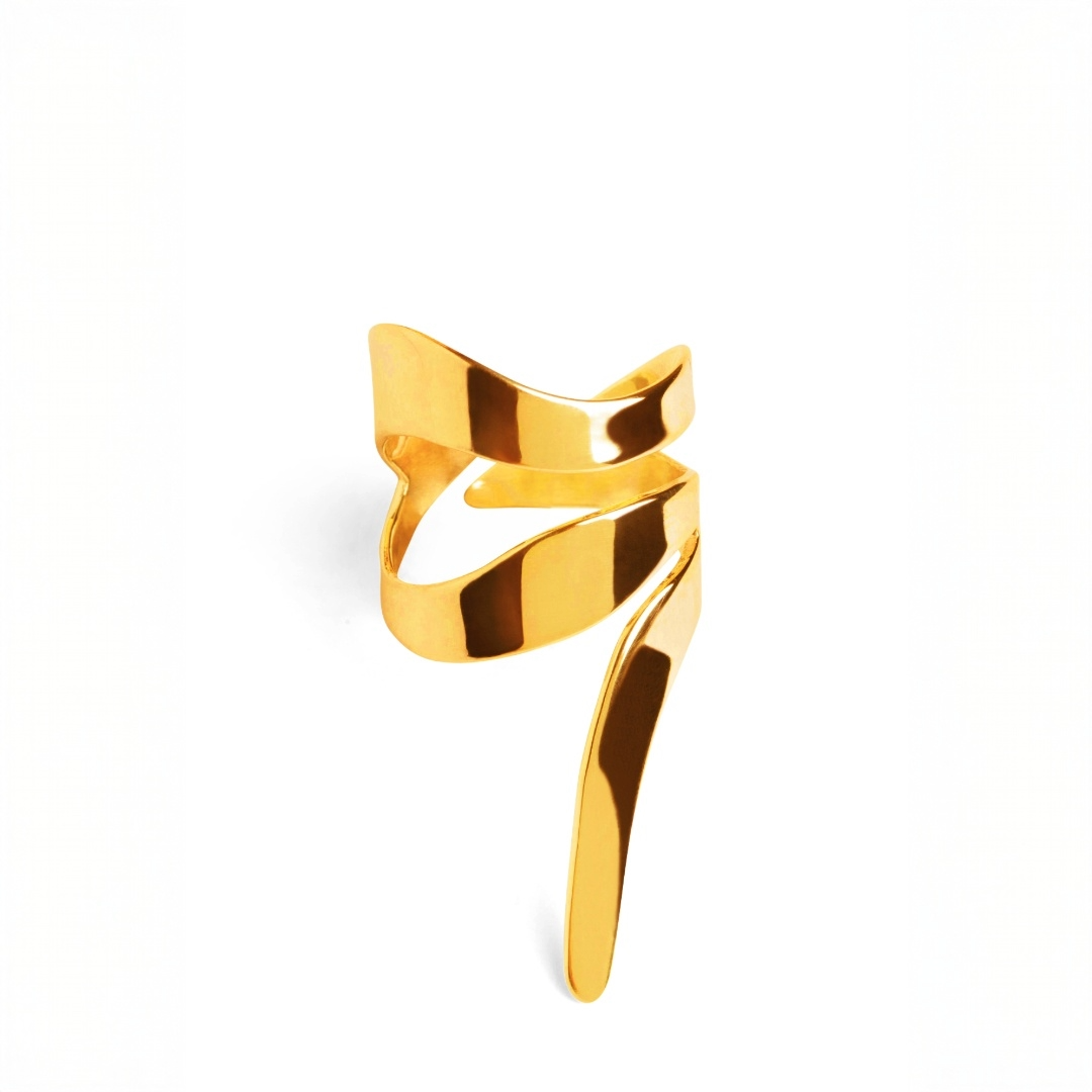 LILY RING SWIRL - goldplated