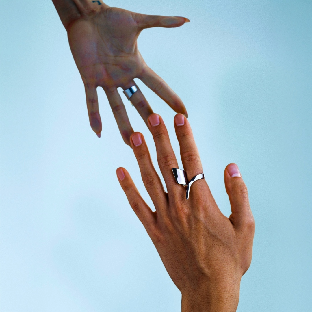 LILY RING ORGANIC - silver