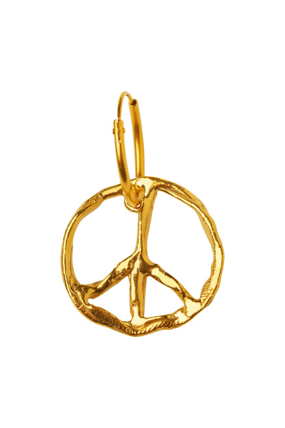 VH x FACETASM PEACE SIGN PENDANT FOR EARRING - Goldplated sterling silver pendant
