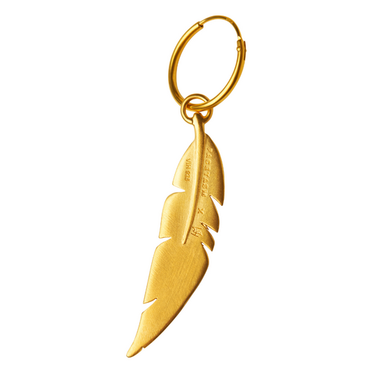 VH x FACETASM FEATHER PENDANT FOR EARRING - Goldplated sterling silver pendant