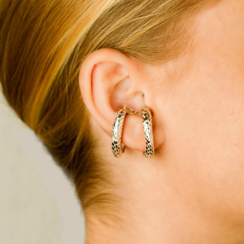VH x AA silver rope earclip - Vibe Harsløf Jewelry