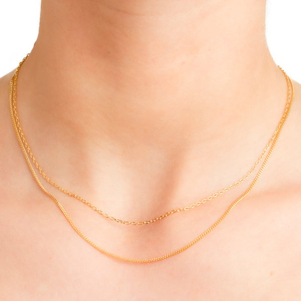 ANNA DOUBLE CHAIN NECKLACE