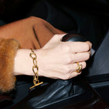DRIP bracelet, chunky x 5, goldplated