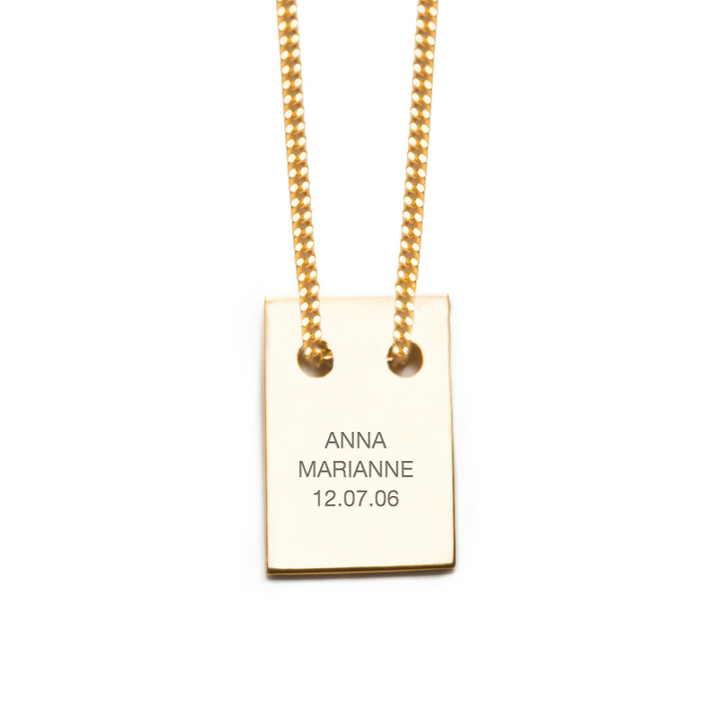 ANNA NECKLACE w tag, engraved