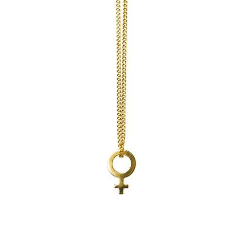 ”I'm every woman” necklace, sterling gold