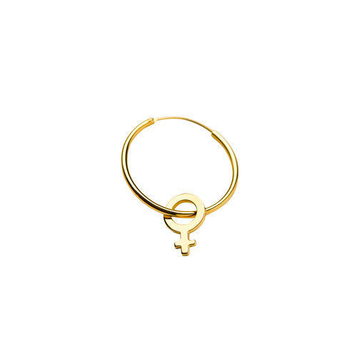 "I'm every woman" Hoop earring, gold-plated