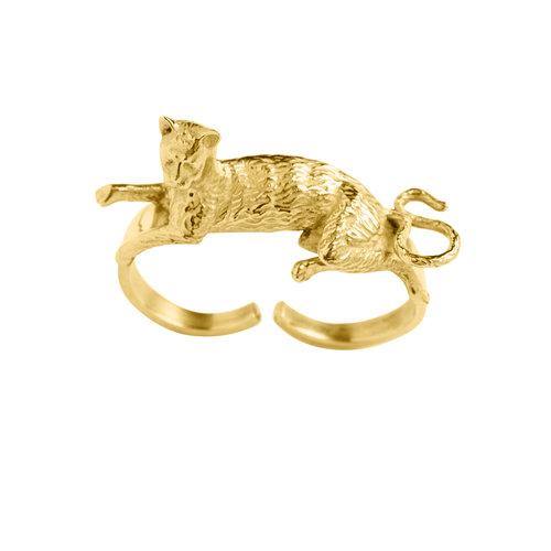 CAT RING, Goldplated